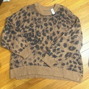Aerie cheetah print sweater
